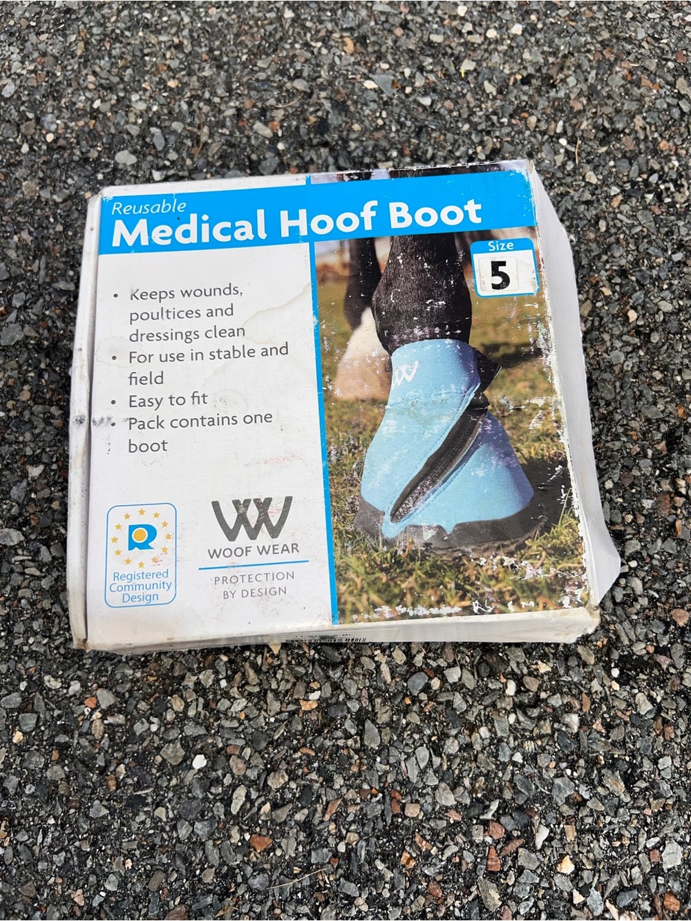 NEW Woof Wear Reusable Medical Hoof Boot - Turquoise - Size 5